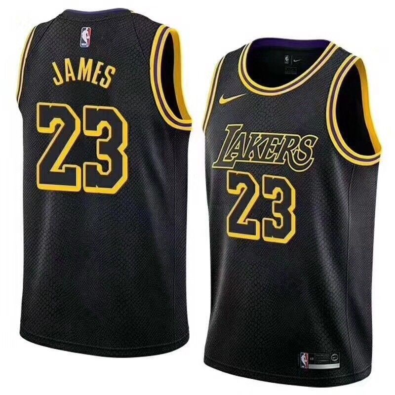 Men  Los Angeles Lakers #23 LeBron James Black Statement Nike NBA Jersey->boston red sox->MLB Jersey